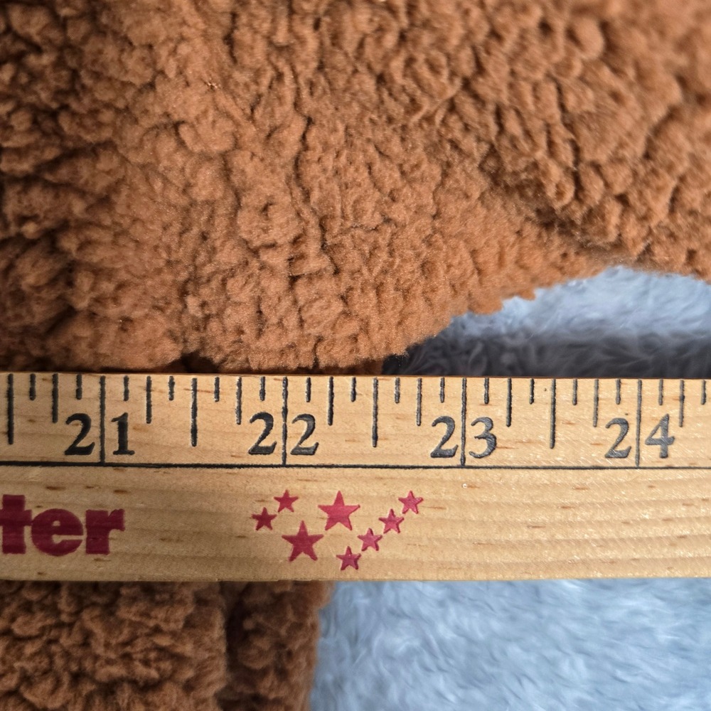 Free Country Women Copper Brown Teddy Fleece Medium Button Down Jacket New - Picture 3 of 7